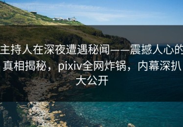 主持人在深夜遭遇秘闻——震撼人心的真相揭秘，pixiv全网炸锅，内幕深扒大公开