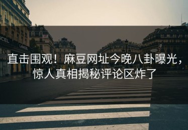 直击围观！麻豆网址今晚八卦曝光，惊人真相揭秘评论区炸了