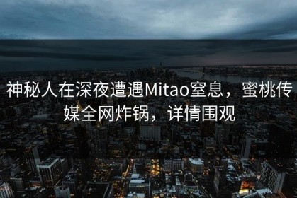 神秘人在深夜遭遇Mitao窒息，蜜桃传媒全网炸锅，详情围观