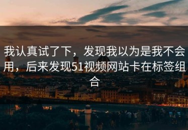 我认真试了下，发现我以为是我不会用，后来发现51视频网站卡在标签组合