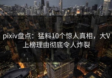 pixiv盘点：猛料10个惊人真相，大V上榜理由彻底令人炸裂