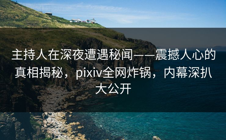 主持人在深夜遭遇秘闻——震撼人心的真相揭秘，pixiv全网炸锅，内幕深扒大公开