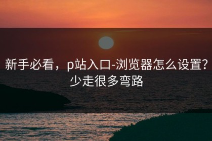 新手必看，p站入口-浏览器怎么设置？少走很多弯路