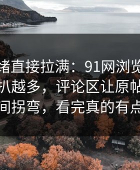 这次情绪直接拉满：91网浏览器相关线索越扒越多，评论区让原帖的情绪瞬间拐弯，看完真的有点堵